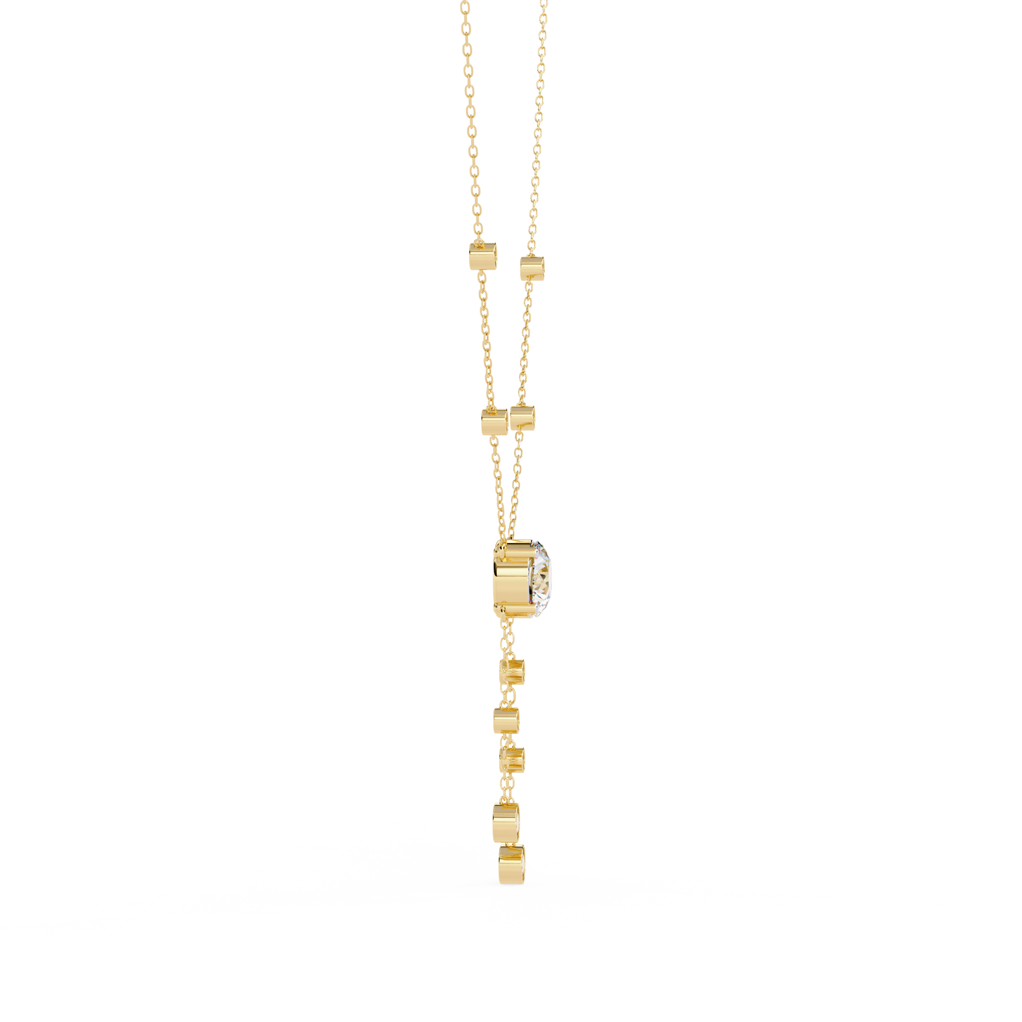 Solitairekart 0.66ct Cascading Natural Diamond Solitaire Necklace-HI Color, VS-SI Clarity